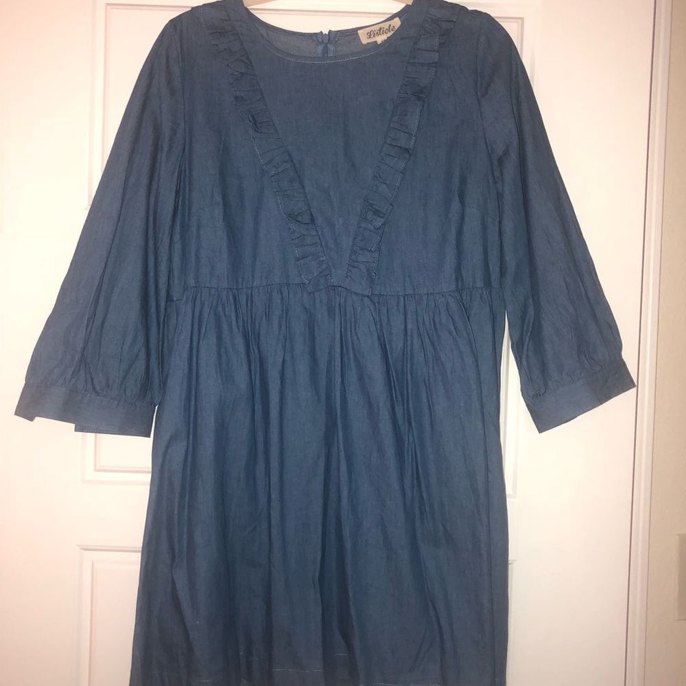 Chambray Babydoll Dress